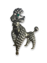 Load image into Gallery viewer, Silver poodle vintage brooch