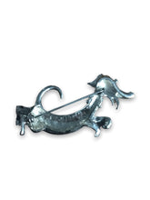 Load image into Gallery viewer, Vintage crystal dachshund brooch
