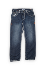 Load image into Gallery viewer, Dark blue y2k skater embellished jeans