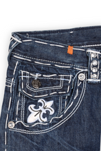 Load image into Gallery viewer, Dark blue y2k skater embellished jeans