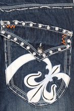 Load image into Gallery viewer, Dark blue y2k skater embellished jeans