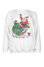 Load image into Gallery viewer, White Santa Xmas sweatshirt
