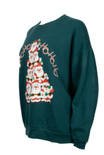 Load image into Gallery viewer, Dark green Christmas Santa long sleeve Sweatshirt