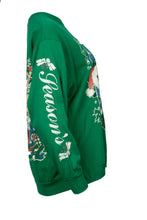 Load image into Gallery viewer, Green Christmas Walt Disney Mickey and Minnie jumper
