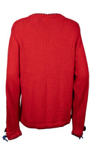 Load image into Gallery viewer, Red '90s long sleeve cardigan with novelty Christmas buttons
