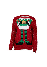 Load image into Gallery viewer, Polka dot red christmas elf design jumper
