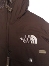 Load image into Gallery viewer, The North Face brown quilted hooded jacket