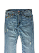 Load image into Gallery viewer, Y2k light blue True Religion Rainbow Joey Denim Bootcut Jeans