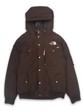 Load image into Gallery viewer, The North Face brown quilted hooded jacket