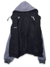 Load image into Gallery viewer, Adidas '90s Reversible Long Sleeved Hooded Zip Grey and Black Jacket