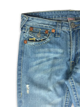 Load image into Gallery viewer, Y2k light blue True Religion Rainbow Joey Denim Bootcut Jeans