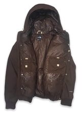 Load image into Gallery viewer, The North Face brown quilted hooded jacket