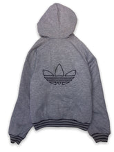 Load image into Gallery viewer, Adidas '90s Reversible Long Sleeved Hooded Zip Grey and Black Jacket
