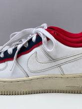 Load image into Gallery viewer, Nike Air Force 1 DBL White Red Obsidian Low Sneakers
