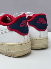 Load image into Gallery viewer, Nike Air Force 1 DBL White Red Obsidian Low Sneakers
