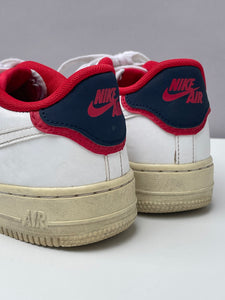 Nike Air Force 1 DBL White Red Obsidian Low Sneakers