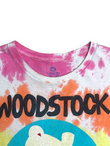 Woodstock distressed sleeveless tie-dye t-shirt vest