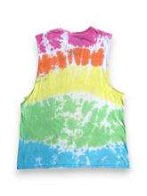 Load image into Gallery viewer, Woodstock distressed sleeveless tie-dye t-shirt vest
