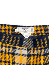 Load image into Gallery viewer, Valentino yellow and navy tartan check skirt suit set
