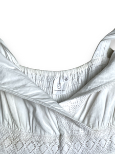 Maxi white tie-dye gradient summer dress