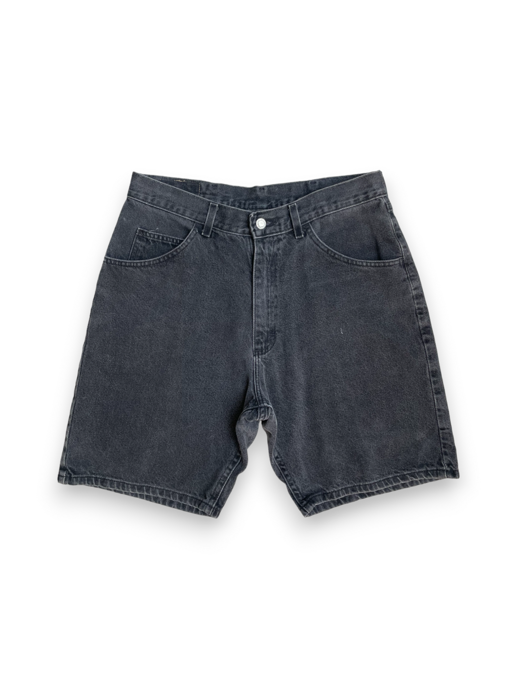 Wrangler faded black denim shorts