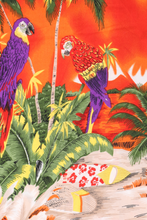 Load image into Gallery viewer, Orange beach scene print Hawaiian shirt
