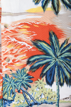 Load image into Gallery viewer, Orange tropical beach scene Hawaiian shirt
