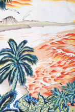 Load image into Gallery viewer, Orange tropical beach scene Hawaiian shirt
