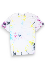 Load image into Gallery viewer, White grunge splatter tie-dye T-shirt
