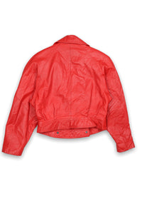 Wilson's Red Leather '80s Cropped Jacket