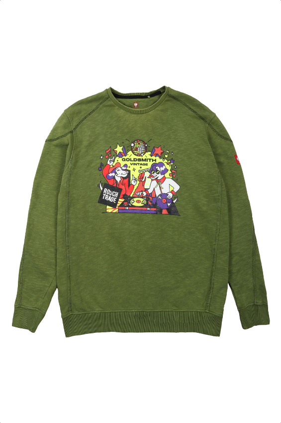 Goldsmith Vintage X Rough Trade green sweatshirt
