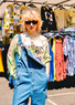 Goldsmith Vintage X Rough Trade green tie-dye top