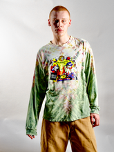 Load image into Gallery viewer, Goldsmith Vintage X Rough Trade green tie-dye top
