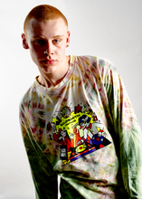 Load image into Gallery viewer, Goldsmith Vintage X Rough Trade green tie-dye top
