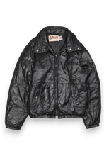 Load image into Gallery viewer, Schott black &#39;80s leather jacket
