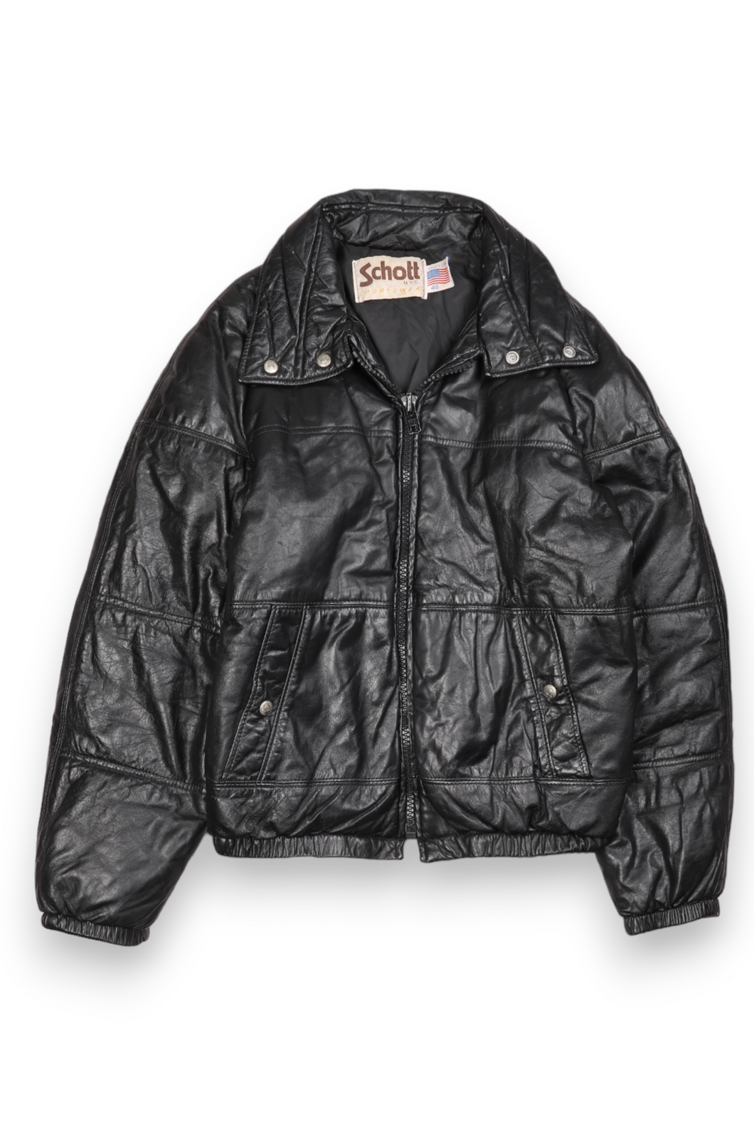 Schott black '80s leather jacket