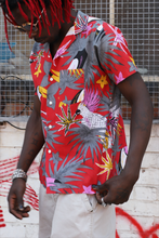 Load image into Gallery viewer, Red parrots print Hawaiian shirt
