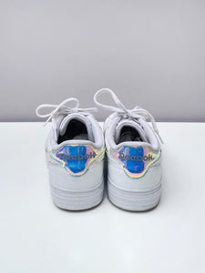White Reebok Iridescent Sneakers