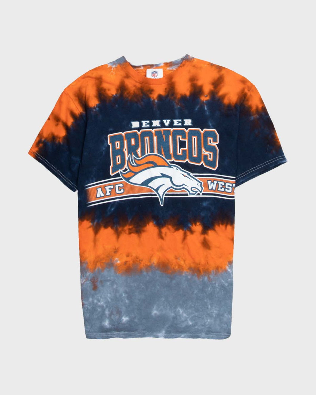NFL Denver Broncos Orange/Blue Tie-dye Short Sleeve Shirt