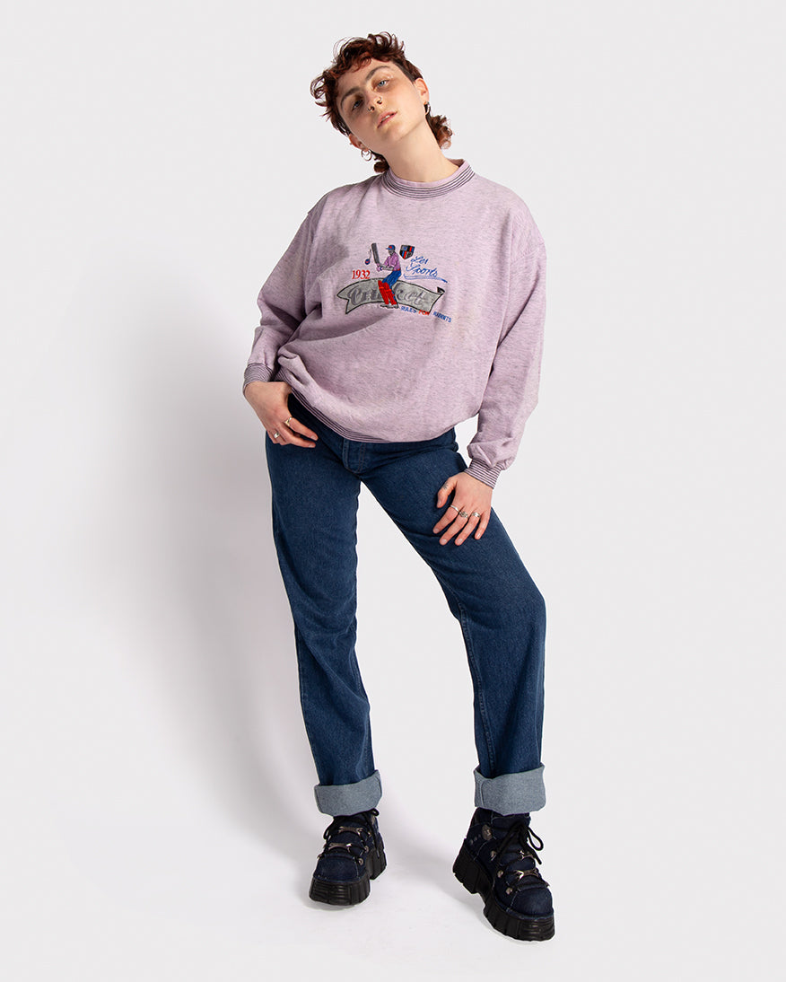 Purple lilac sportswear sweater