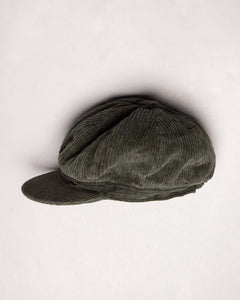 Y2k Grey Corduroy Baker Boy Hat