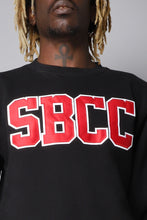 Load image into Gallery viewer, Black oversized long sleeve SBCC sweatshirt
