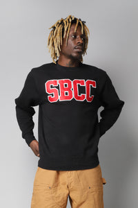 Black oversized long sleeve SBCC sweatshirt