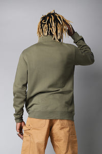 Olive green puma zip up long sleeved sports jacket