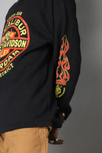 Load image into Gallery viewer, Harley Davidson Red Light District logo black sweatshirt
