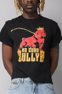 Bulldog king graphic print black t-shirt