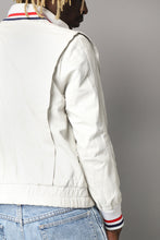 Load image into Gallery viewer, Lacoste cream white &#39;80s leather jacket
