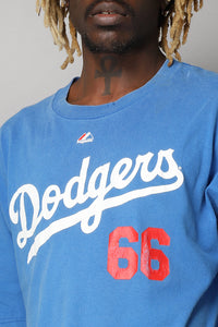 Dodgers Baseball Faded Blue T-shirt