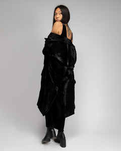 Black velvet DKNY coat