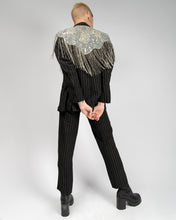 Load image into Gallery viewer, Black pinstripe &#39;90s two piece suit
